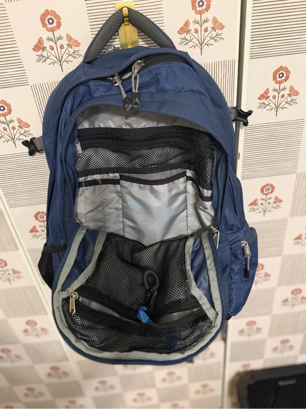 REI Men's Dark Blue Hiking Backpack with Gray Accents